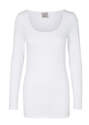 VERO MODA pikkade varrukatega pikem puuvillane naiste särk Maxi valge-UUDIS-KOHE LAOS - Image 1