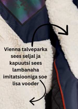 HUPPA pikem naiste talveparka Vienna tumesinine-KOHE LAOS-SUPER HIND - Image 12