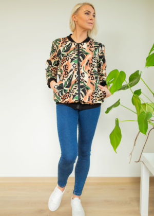 Stilinga medvilninė striukė "bomber" Monstera - NAUDOJAME SEVEN dydžio M (38-40) - Image 2