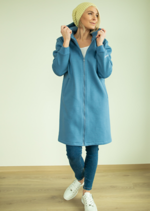 YEMI DISAIN helesinine kapuutsiga pusa-jakk- XL ja XXL KOHE LAOS