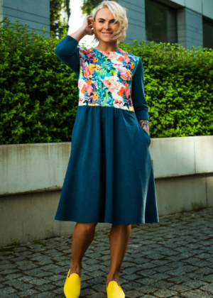 Armas sinine  taskutega kleit Brita Kevad- kohe laos suurused XS, S ja XL-teised suurused tellimisel-KLIENTIDE LEMMIK - Image 2