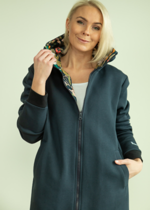 YEMI DISAIN tumesinine kapuutsiga pusa-jakk Dzungel-KLIENTIDE LEMMIK-KOHE LAOS viimane suurus L - Image 7