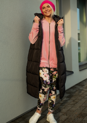 Stiilne pehmest samet kangast bomberjakk Roosa- KOHE LAOS SUURUS M(38-40) - Image 2