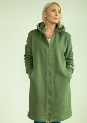 YEMI DISAIN metsaroheline kapuutsiga pusa-jakk ühetooniline- viimane XL KOHE LAOS - Image 4