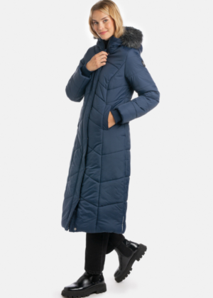 Huppa  soe pikk talvemantel Yesse tumesinine-kohe laos-super hind - Image 1