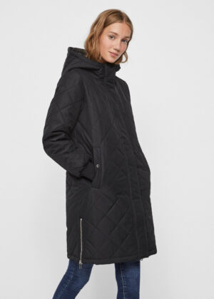 VERO MODA tepitud mustriga must naiste kevad-sügis jope Louise-KOHE LAOS VIIMASED XS-suuruses(sobib ka S-suurusele)-SUPER HIND