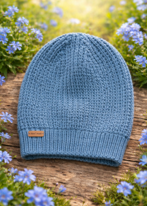 TIINA MÜTSID puuvillasest lõngast naiste käsitöö müts sinine-KOHE LAOS - Image 3